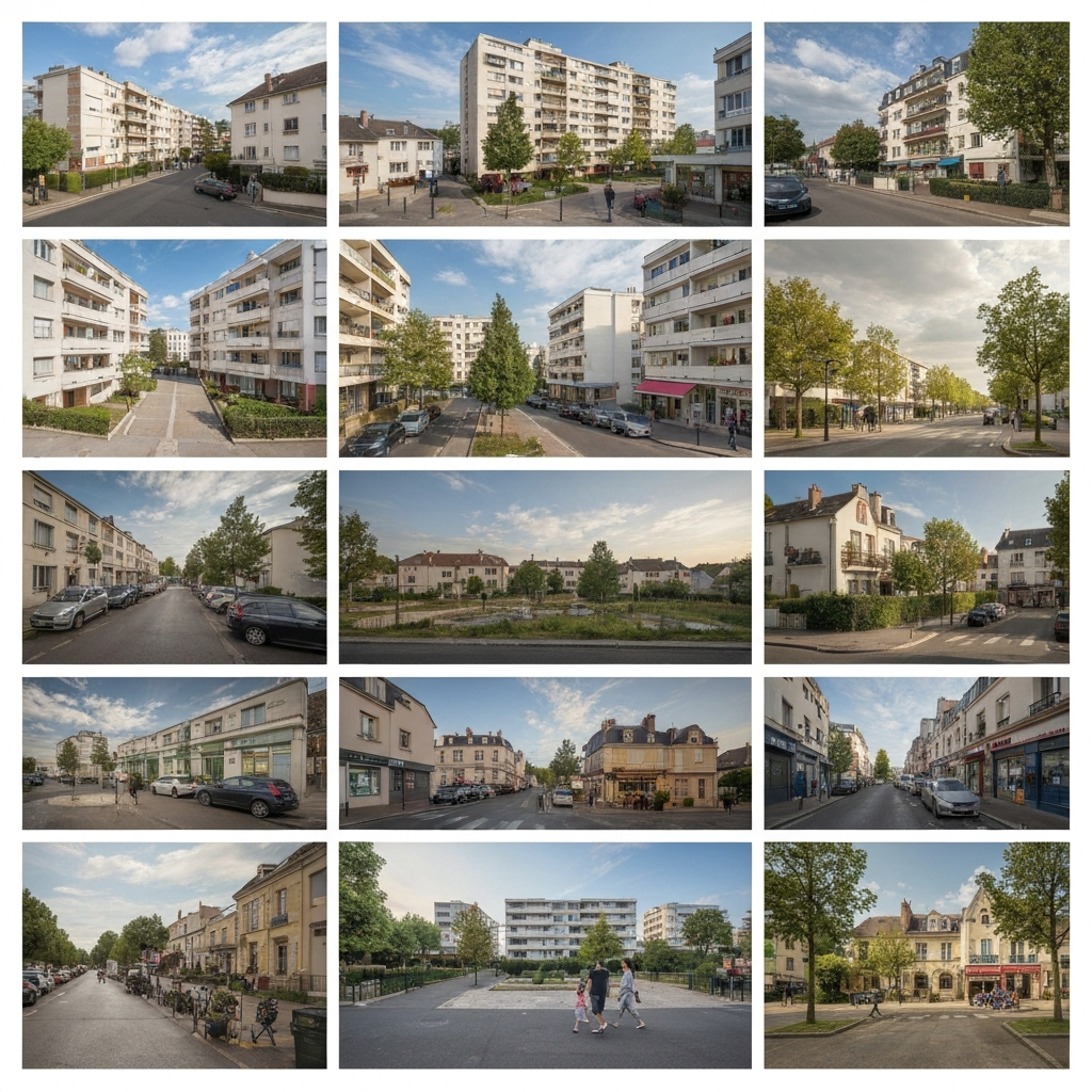 Vue aérienne de Saint-Chéron 91530 avec maisons et immeubles pour estimation immobilière