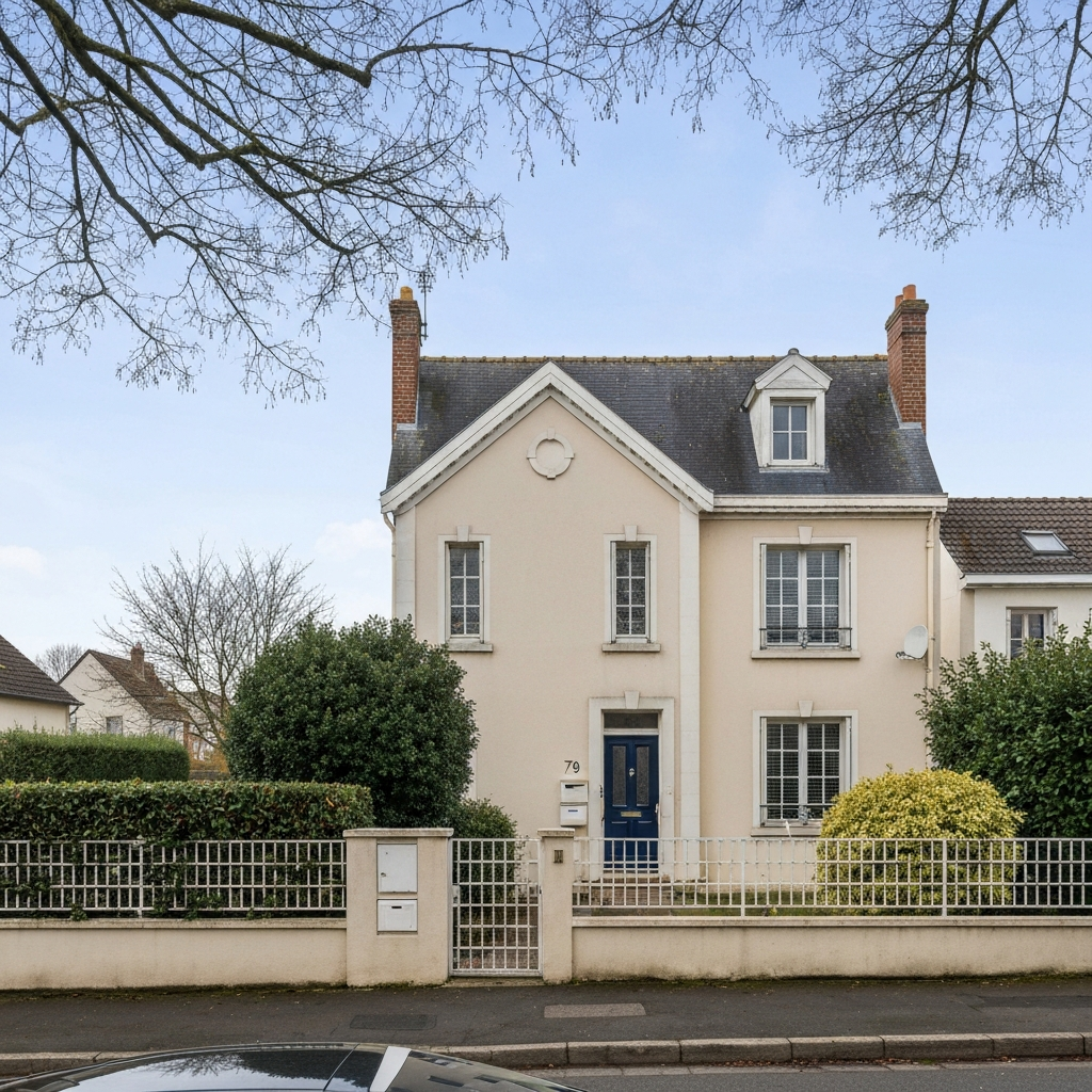Vue de la Rue Charles de Gaulle à Saint-Chéron illustrant le prix du mètre carré