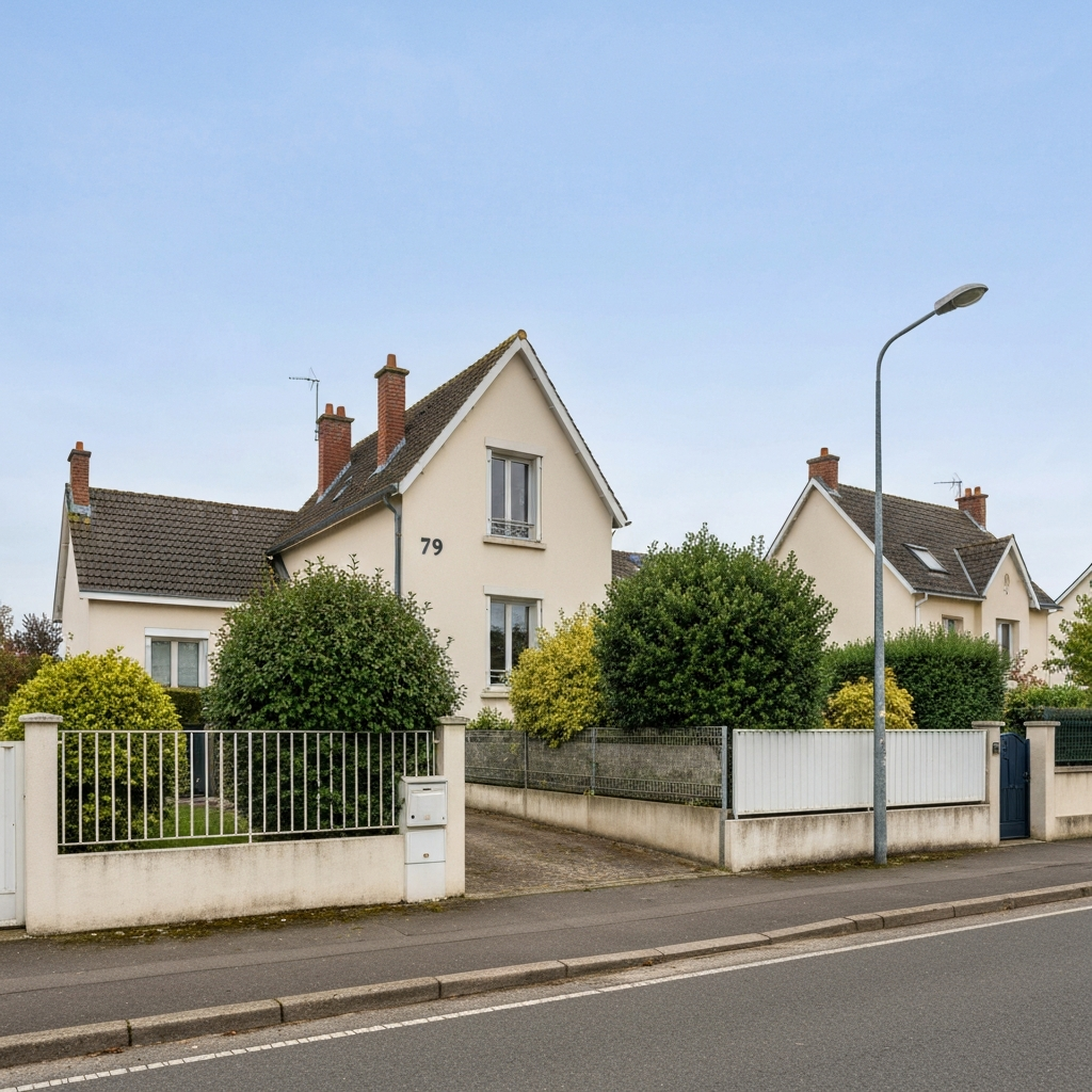 Vue extérieure d'une maison avec sous-sol total à Saint-Chéron