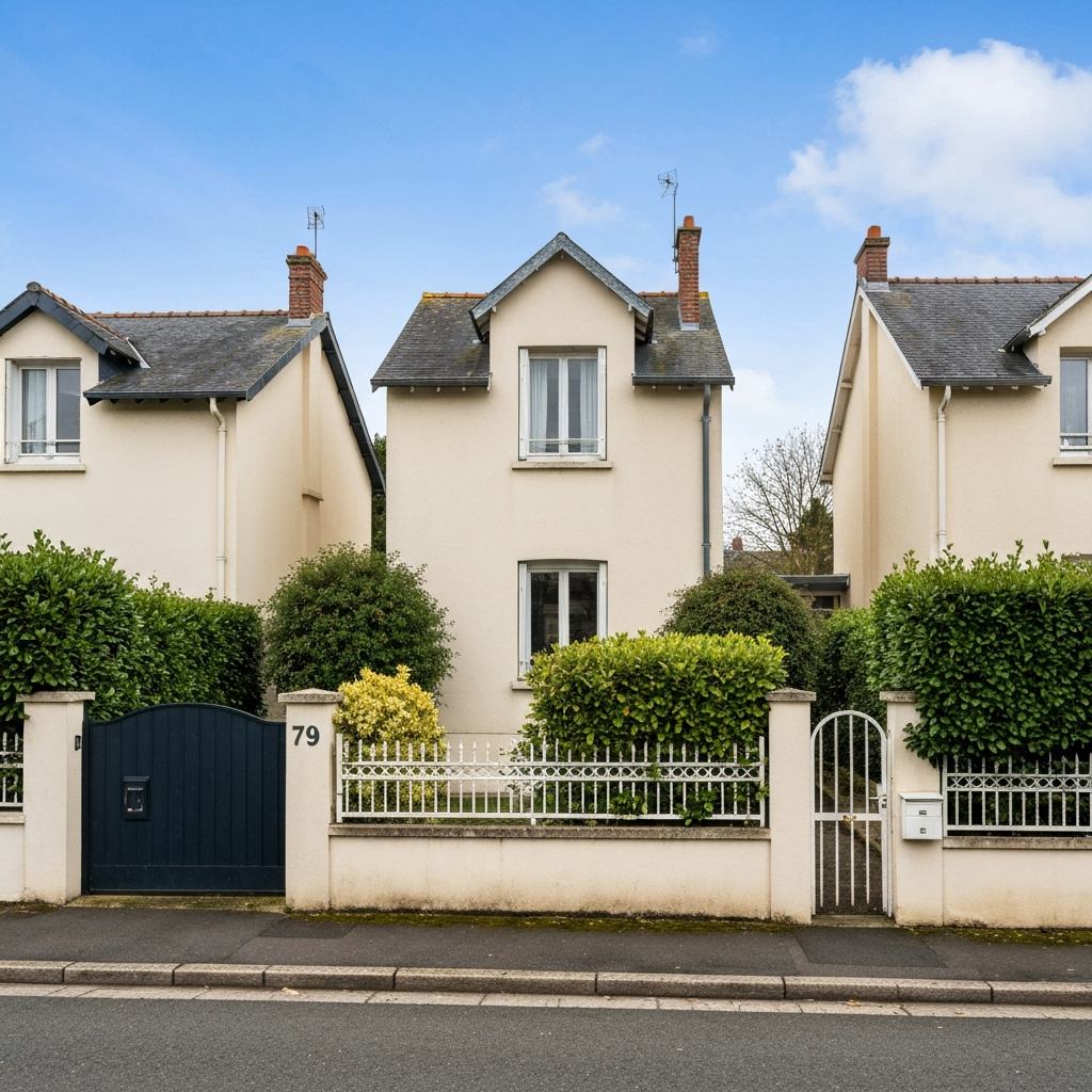 Vue d'une maison moderne construite à Saint-Chéron sur un terrain spacieux
