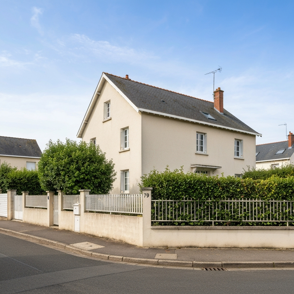 Vue extérieure d'une maison ancienne à vendre à Saint-Chéron