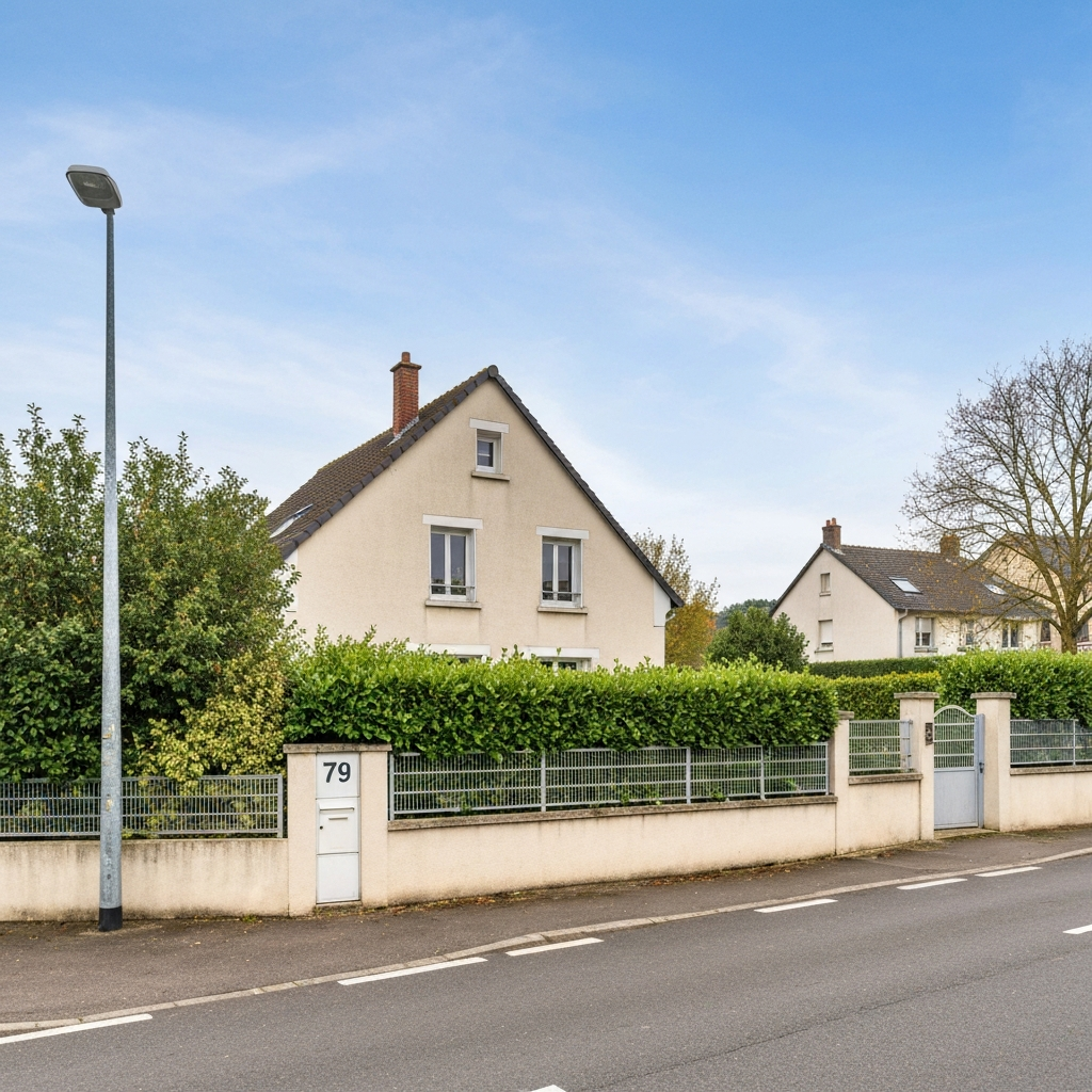 Vue panoramique d'une maison à vendre dans la vallée de l'Orge, Saint-Chéron